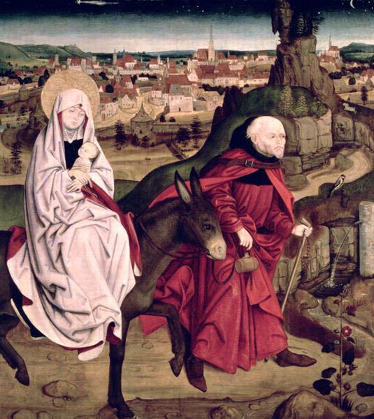 The Flight into Egypt, from the Schotten Altarpiece, Master of the Schotten Altarpiece
